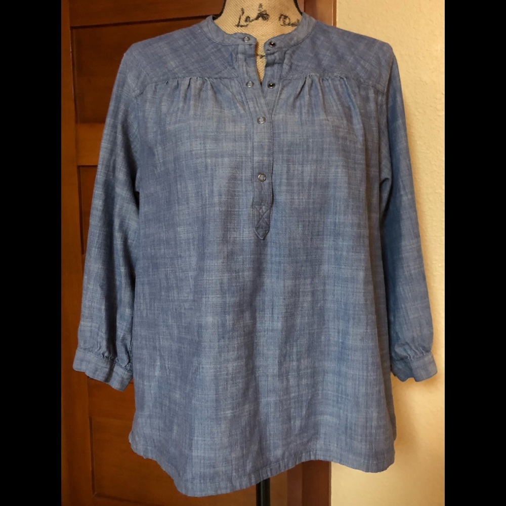 Patagonia 100% Organic Cotton Denim Top-Sz 10
